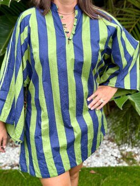NWOT ORIJINAL Libby Caftan (Olive Green/ Navy)